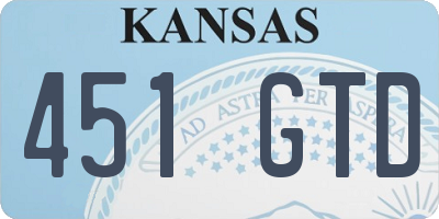 KS license plate 451GTD