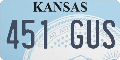 KS license plate 451GUS