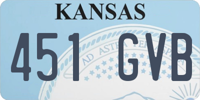KS license plate 451GVB