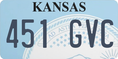 KS license plate 451GVC