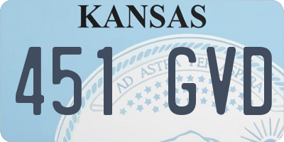 KS license plate 451GVD
