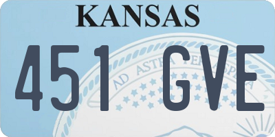 KS license plate 451GVE