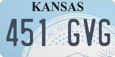 KS license plate 451GVG