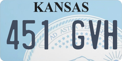 KS license plate 451GVH