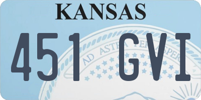 KS license plate 451GVI