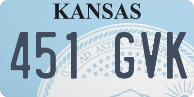 KS license plate 451GVK