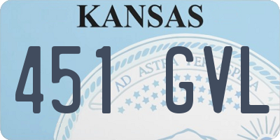 KS license plate 451GVL