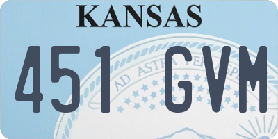 KS license plate 451GVM