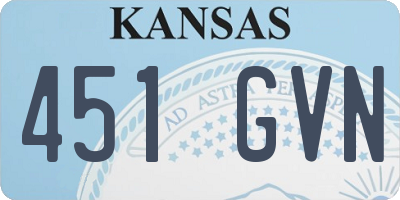 KS license plate 451GVN