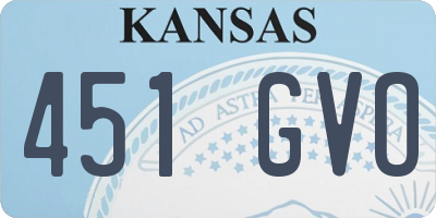 KS license plate 451GVO