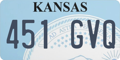 KS license plate 451GVQ