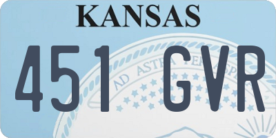 KS license plate 451GVR