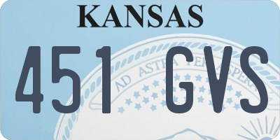 KS license plate 451GVS