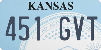 KS license plate 451GVT