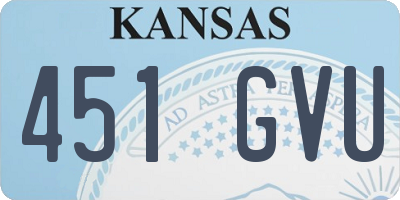 KS license plate 451GVU