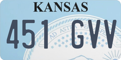 KS license plate 451GVV