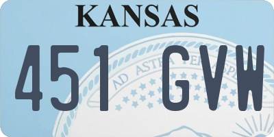 KS license plate 451GVW