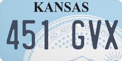 KS license plate 451GVX