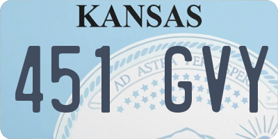 KS license plate 451GVY