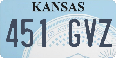 KS license plate 451GVZ