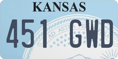 KS license plate 451GWD