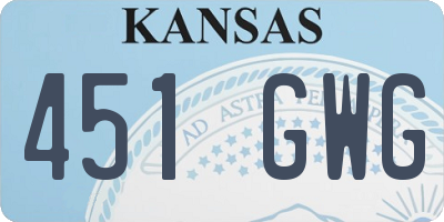 KS license plate 451GWG