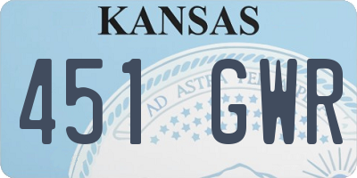 KS license plate 451GWR