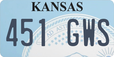 KS license plate 451GWS
