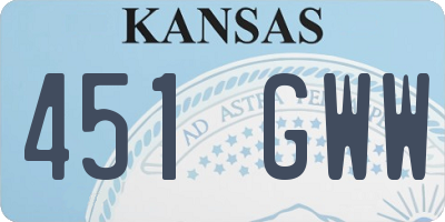 KS license plate 451GWW