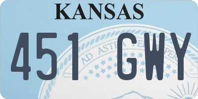 KS license plate 451GWY