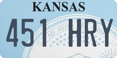 KS license plate 451HRY