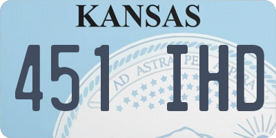 KS license plate 451IHD