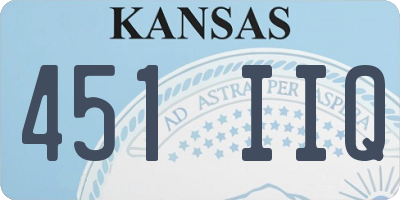 KS license plate 451IIQ