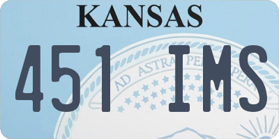 KS license plate 451IMS