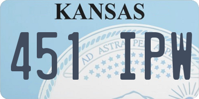 KS license plate 451IPW