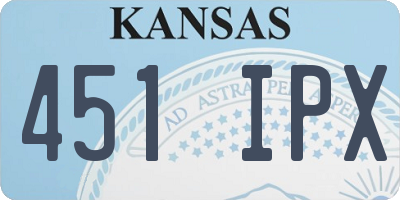 KS license plate 451IPX
