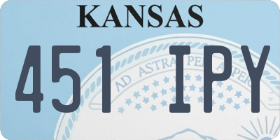 KS license plate 451IPY