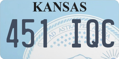 KS license plate 451IQC