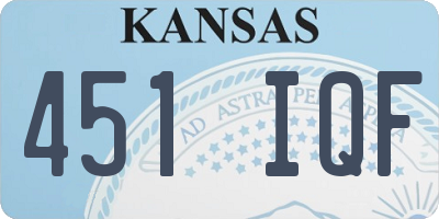 KS license plate 451IQF