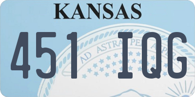 KS license plate 451IQG