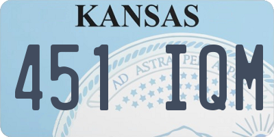 KS license plate 451IQM