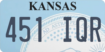 KS license plate 451IQR