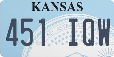 KS license plate 451IQW