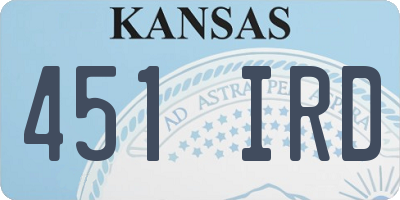 KS license plate 451IRD