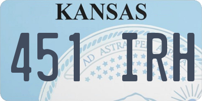 KS license plate 451IRH