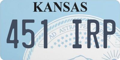 KS license plate 451IRP