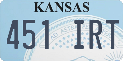 KS license plate 451IRT