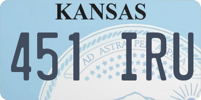 KS license plate 451IRU
