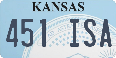 KS license plate 451ISA