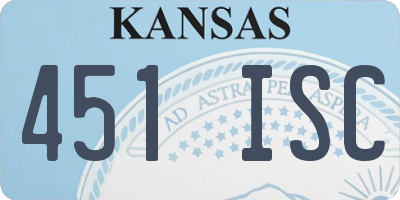 KS license plate 451ISC